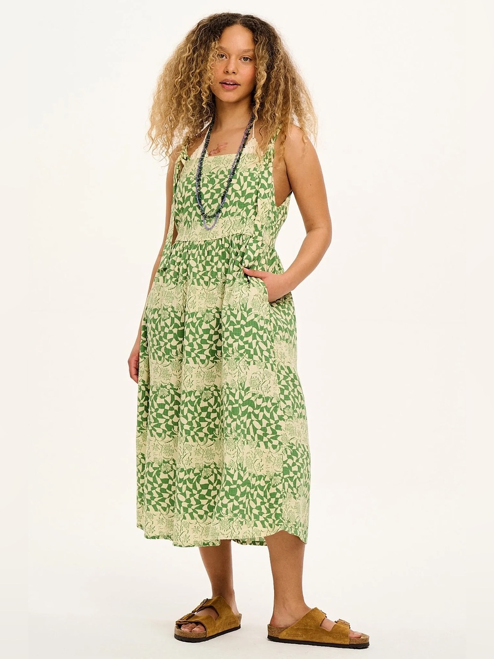 Lucy & Yak Faye Midi Cotton Gauze Dress